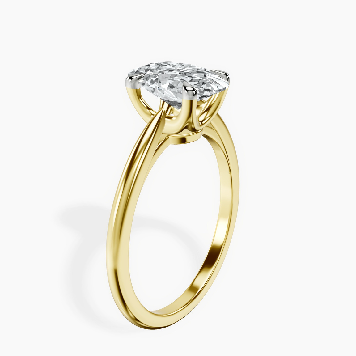 10kt Yellow Gold Azalea Classic Solitaire 1.5mm Lab Diamond Ring standing product image one