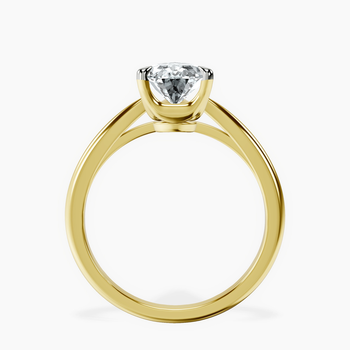10kt Yellow Gold Azalea Classic Solitaire 1.5mm Lab Diamond Ring side right image one