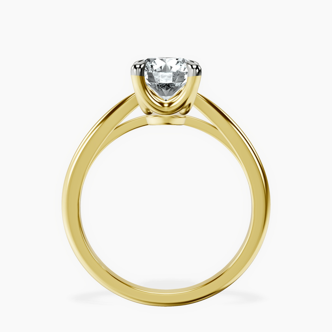 10kt Yellow Gold Azalea Classic Solitaire 1.5mm Lab Diamond Ring side right image one
