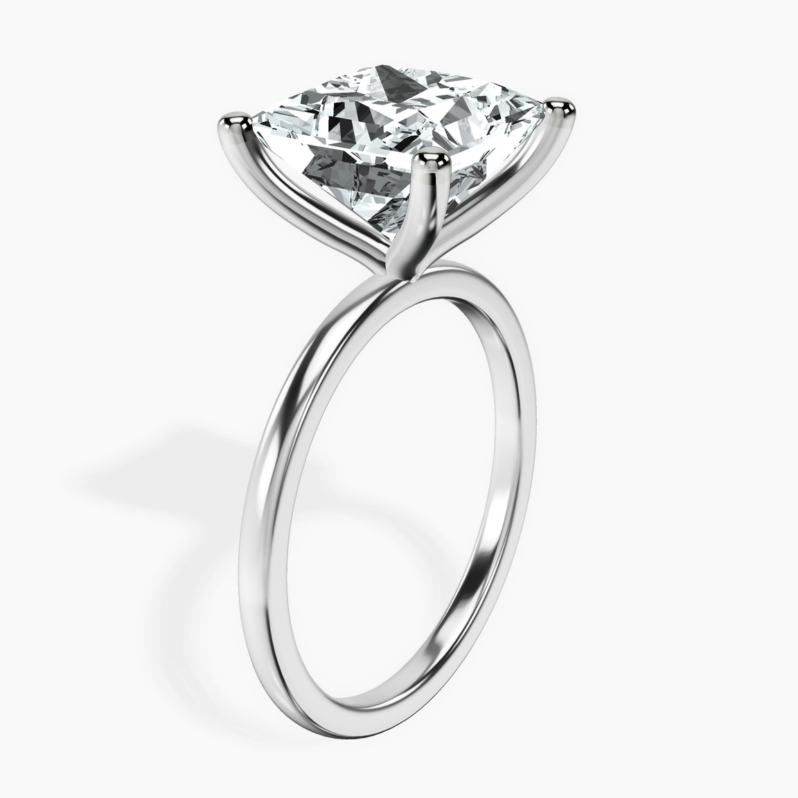 Platinum Four Prong Solitaire 1.5mm Lab Diamond Ring standing product image one