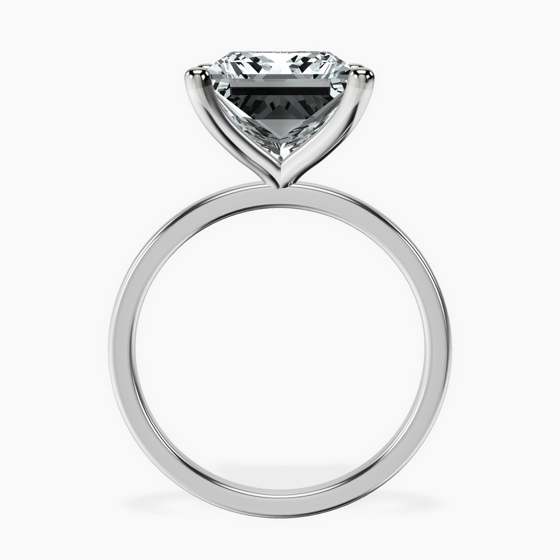 Platinum Four Prong Solitaire 1.5mm Lab Diamond Ring side right image one