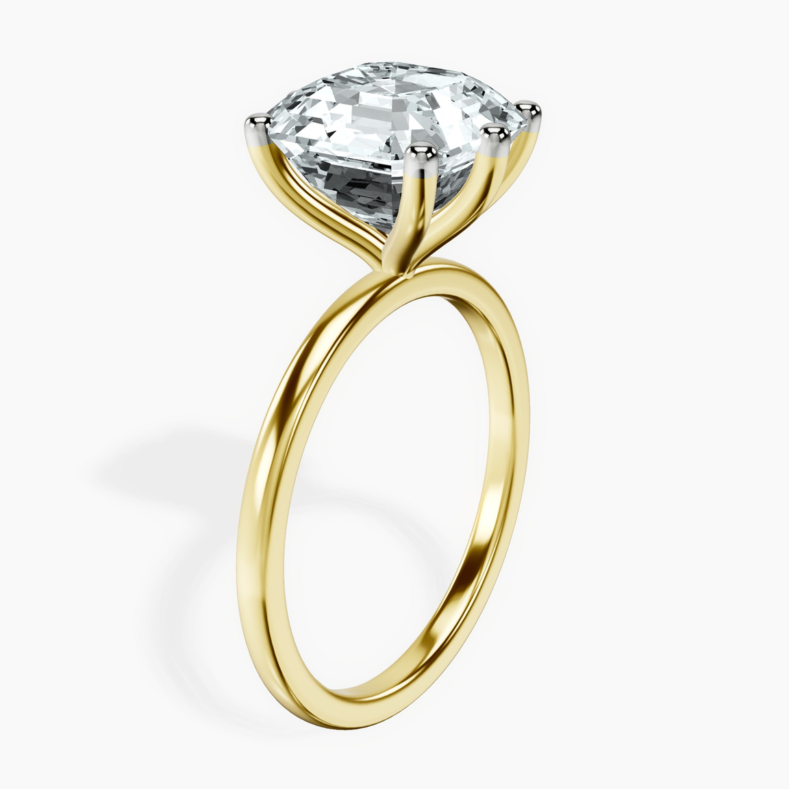 14kt Yellow Gold Six Prong Solitaire 1.5mm Lab Diamond Ring standing product image one