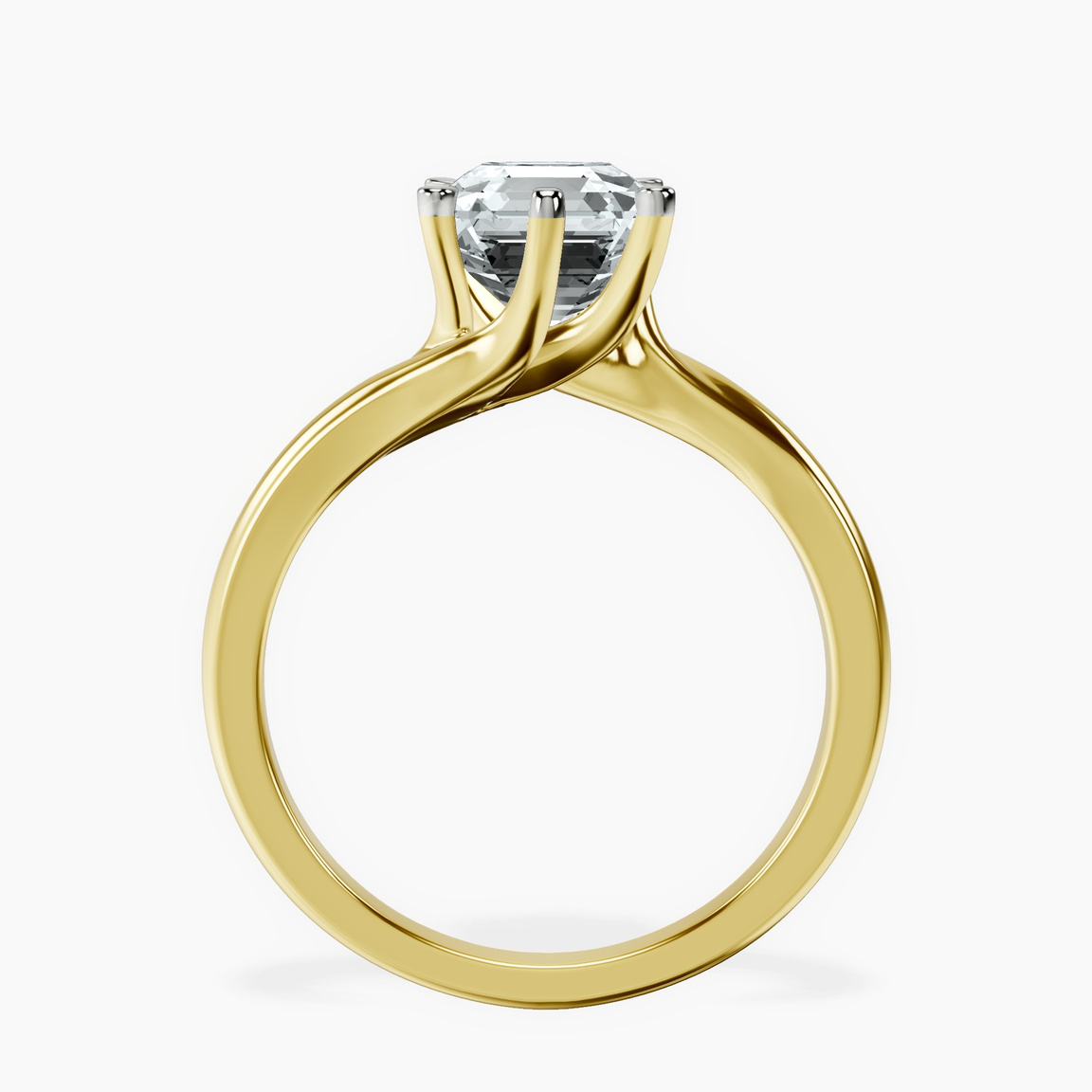10kt Yellow Gold Seraphina Twist Prongs Solitaire 1.5mm Lab Diamond Ring side right image one