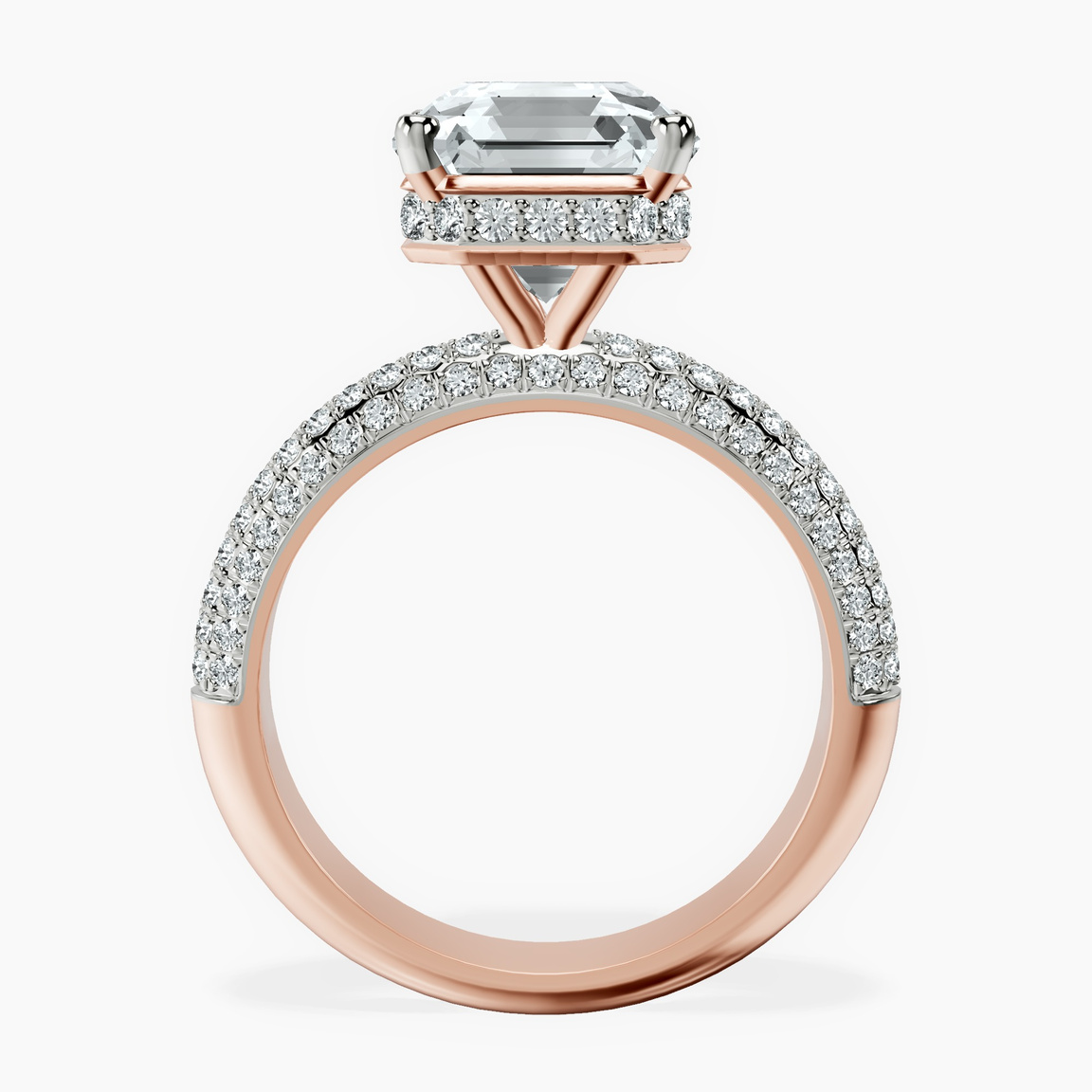 18kt Rose Gold Casimer Secret Halo Lab Diamond Ring side right image one