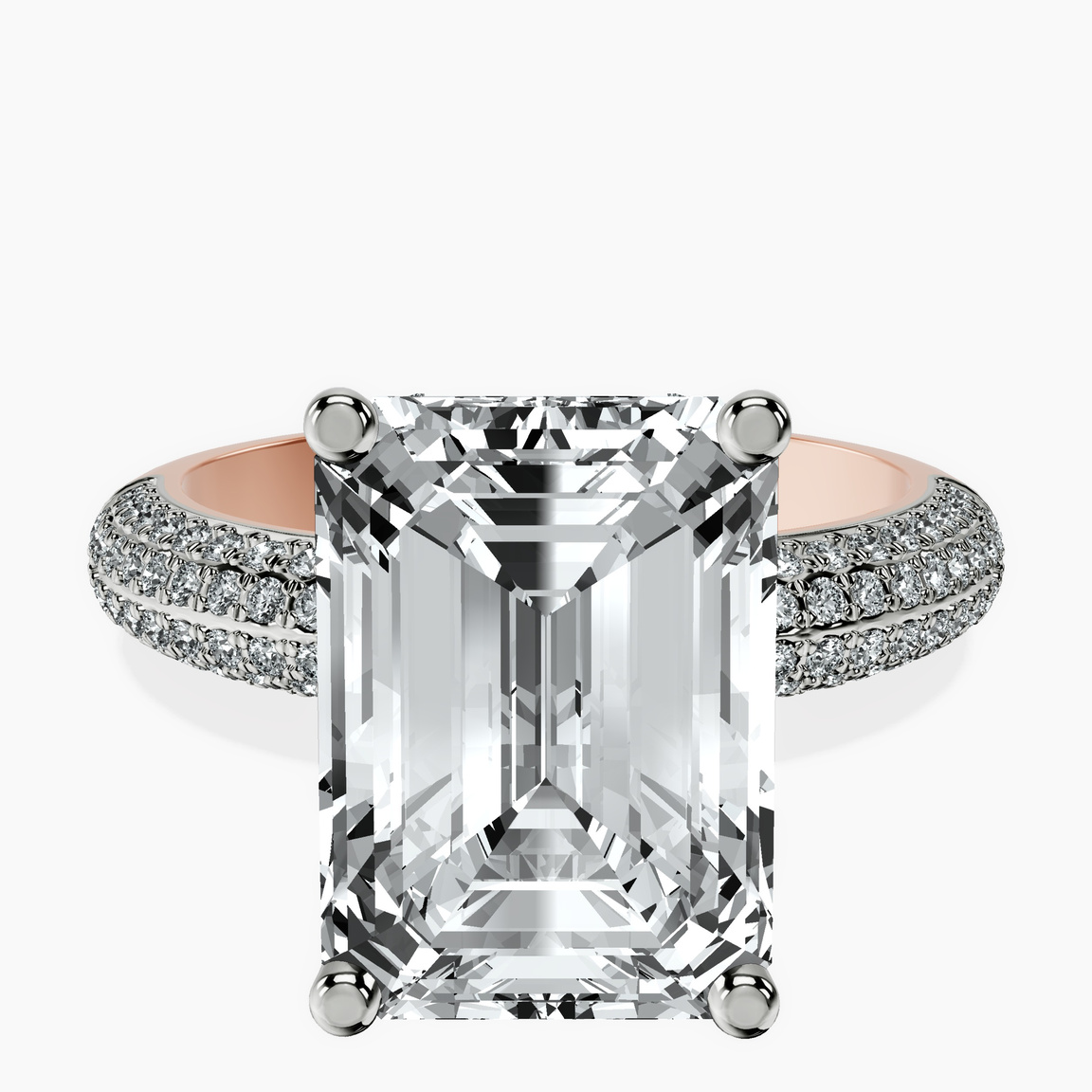 10kt Rose Gold Casimer Secret Halo Lab Diamond Ring front image