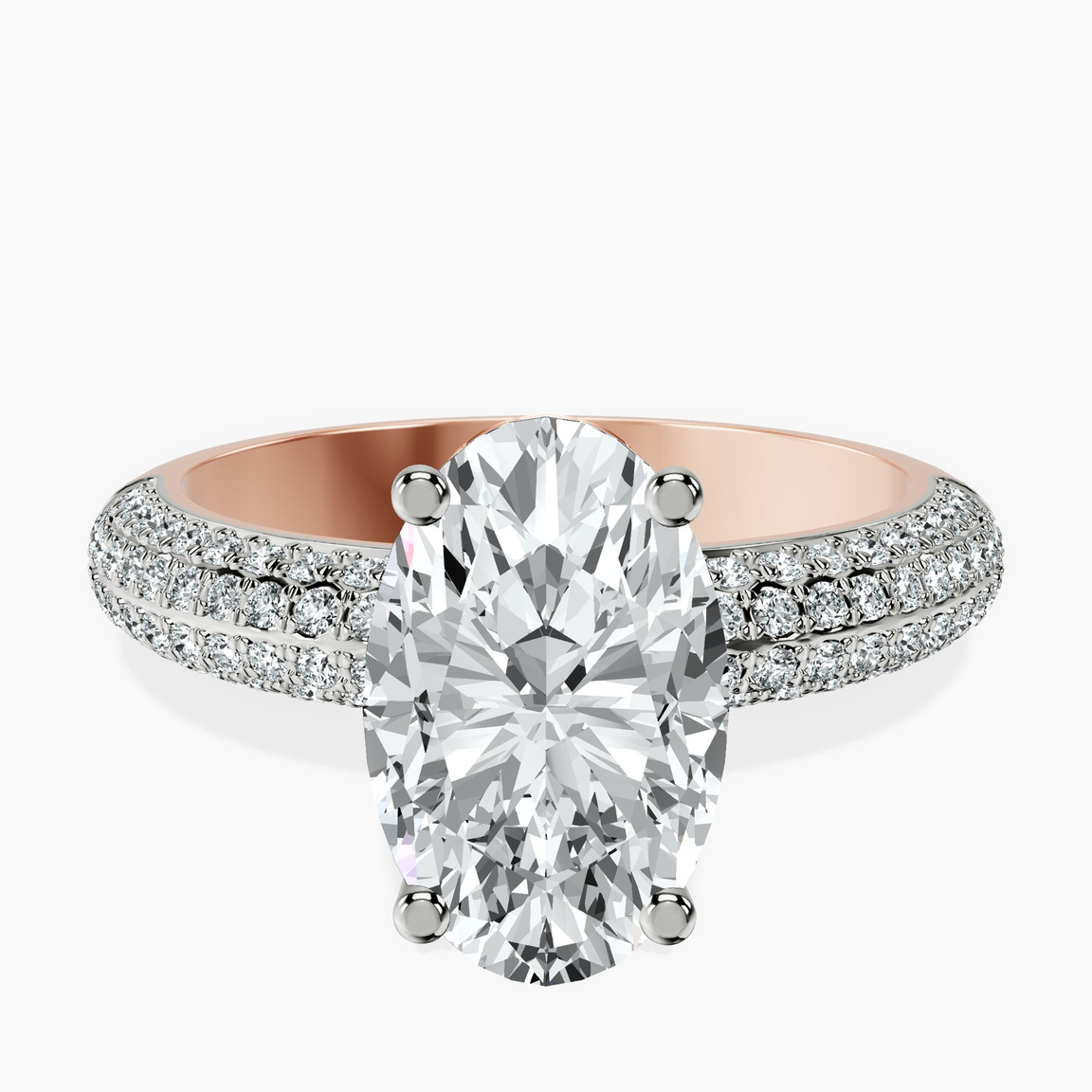 18kt Rose Gold Casimer Secret Halo Lab Diamond Ring front image