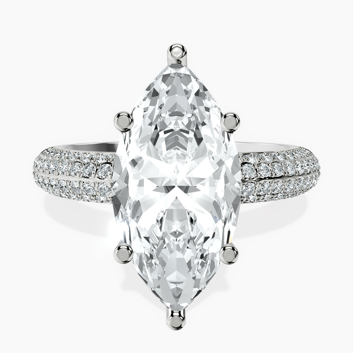 Platinum Casimer Secret Halo Lab Diamond Ring front image