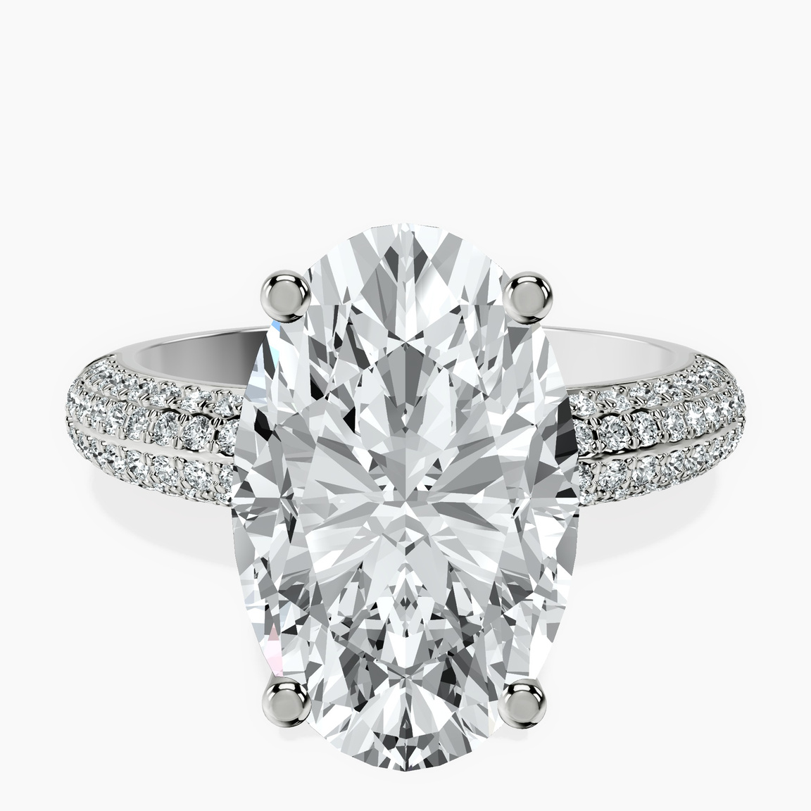 Platinum Casimer Secret Halo Lab Diamond Ring front image
