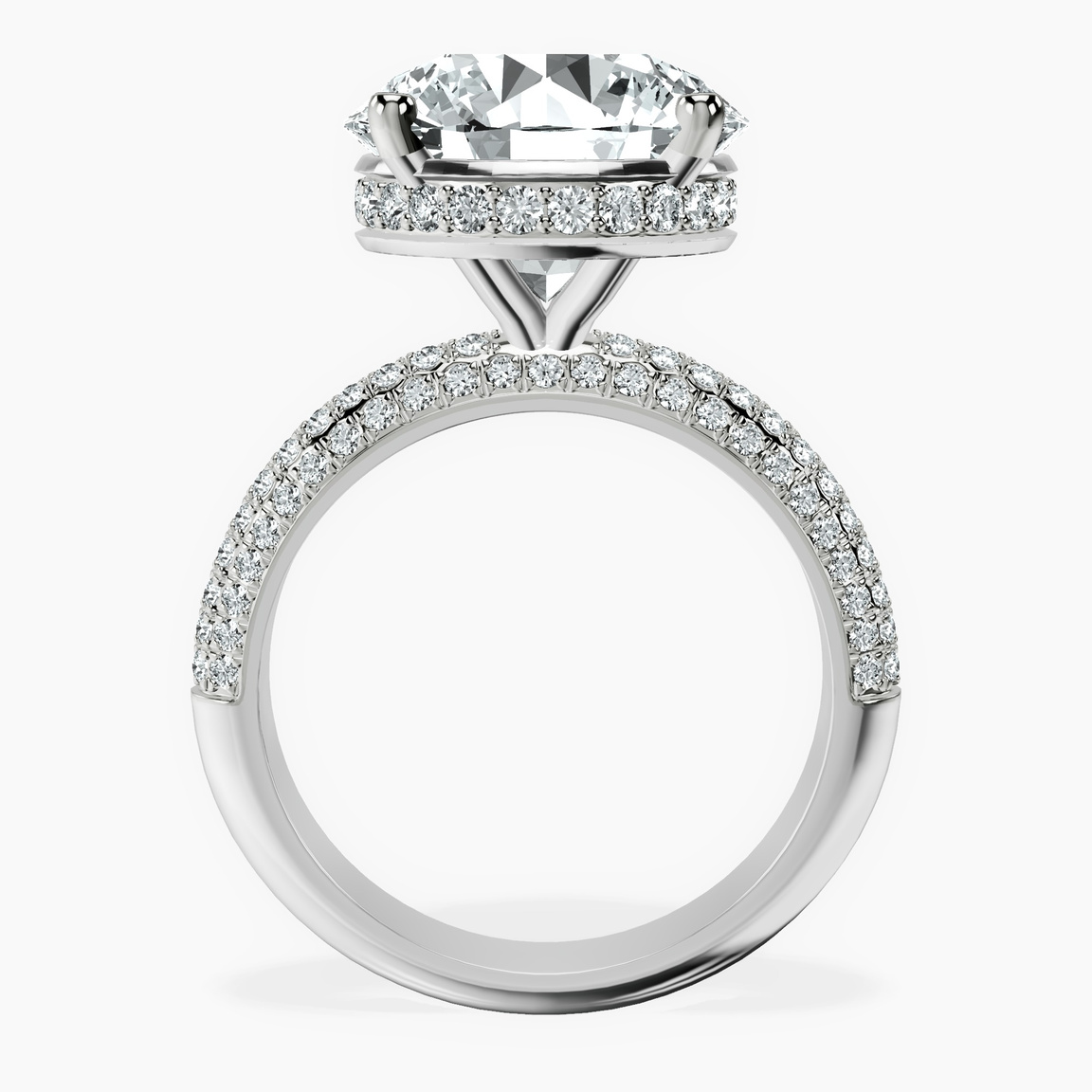 10kt White Gold Casimer Secret Halo Lab Diamond Ring side right image one