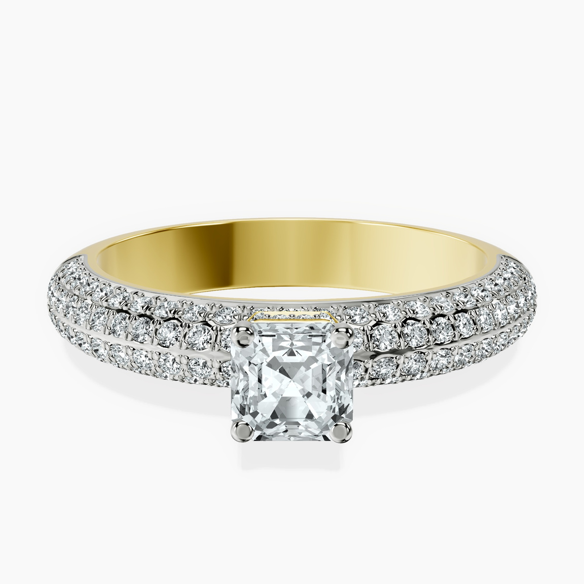 14kt Yellow Gold Casimer Secret Halo Lab Diamond Ring front image