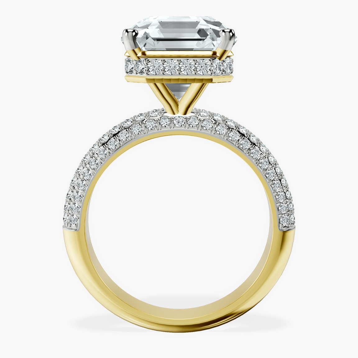 18kt Yellow Gold Casimer Secret Halo Lab Diamond Ring side right image one