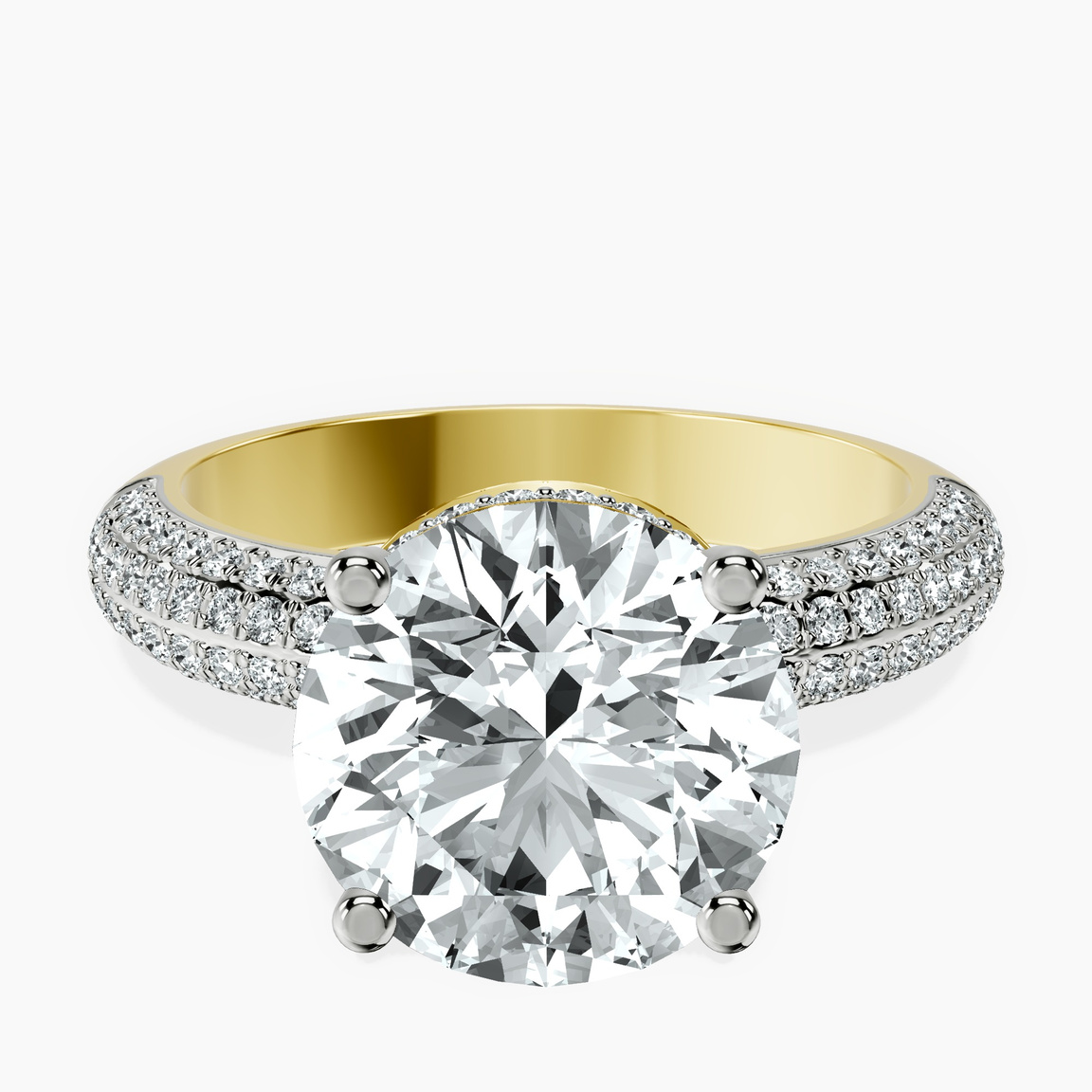 18kt Yellow Gold Casimer Secret Halo Lab Diamond Ring front image