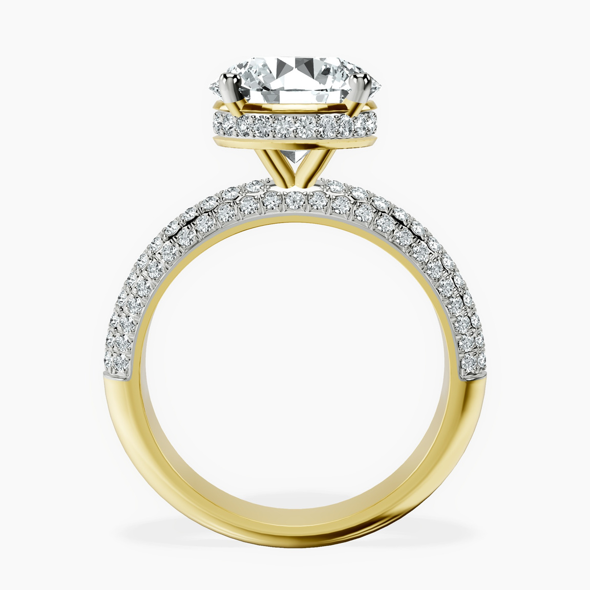18kt Yellow Gold Casimer Secret Halo Lab Diamond Ring side right image one