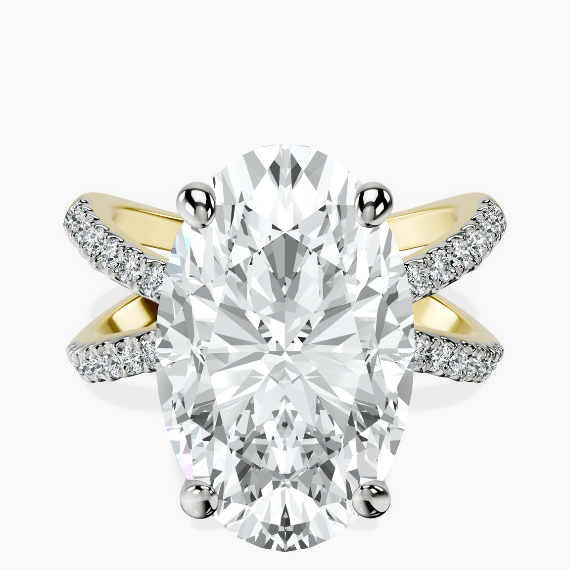 18kt Yellow Gold Dakota Criss Cross Lab Diamond Ring front image