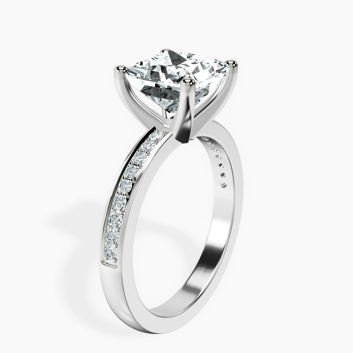 18ct White Gold Charm Of Love Eternity Lab Diamond Ring standing product image one