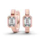14kt Rose Gold Auri Single Emerald Lab Diamond Earrings (1 Ct. Tw.) front image