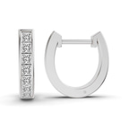 10kt White Gold Ines Princess Lab Diamond Huggie Earrings (7/8 Ct. Tw.) right