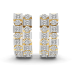 10kt Yellow Gold Radiant Sequence Lab Diamond Huggie Earring (1 1/4 Ct. Tw.) left