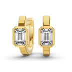 10kt Yellow Gold Auri Single Emerald Lab Diamond Earrings (1 Ct. Tw.) front image