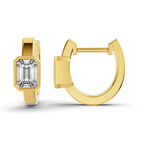 10kt Yellow Gold Auri Single Emerald Lab Diamond Earrings (1 Ct. Tw.) right