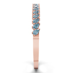 14kt Rose Gold Pear Cascade Lab Diamond Openable Bangle Bracelet (2 Ct. Tw.) left