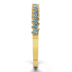 14kt Yellow Gold Pear Cascade Lab Diamond Openable Bangle Bracelet (3 Ct. Tw.) left