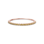 14kt Rose Gold Oval Serenity Lab Diamond Openable Bangle Bracelet (5 Ct. Tw.) front image