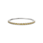 14kt White Gold Oval Serenity Lab Diamond Openable Bangle Bracelet (5 Ct. Tw.) front image