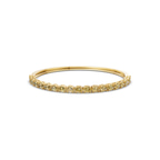 14kt Yellow Gold Oval Serenity Lab Diamond Openable Bangle Bracelet (5 Ct. Tw.) front image