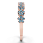 14kt Rose Gold Pear Petal Lab Diamond Openable Bangle Bracelet (1 Ct. Tw.) left