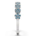 14kt White Gold Pear Petal Lab Diamond Openable Bangle Bracelet (1 Ct. Tw.) left