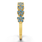 14kt Yellow Gold Pear Petal Lab Diamond Openable Bangle Bracelet (1 Ct. Tw.) left