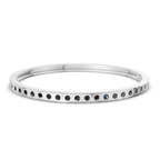 14kt White Gold Round Glow Classic Lab Diamond Openable Bangle Bracelet (3 Ct. Tw.) front image