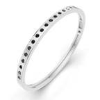 14kt White Gold Round Glow Classic Lab Diamond Openable Bangle Bracelet (3 Ct. Tw.) right