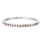 14kt White Gold Round Glow Classic Lab Diamond Openable Bangle Bracelet (2 Ct. Tw.) front image