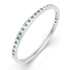 14kt White Gold Round Glow Classic Lab Diamond Openable Bangle Bracelet (1 Ct. Tw.) right