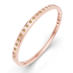 14kt Rose Gold Round Glow Classic Lab Diamond Openable Bangle Bracelet (1 Ct. Tw.) right