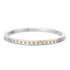 14kt White Gold Round Glow Classic Lab Diamond Openable Bangle Bracelet (5 Ct. Tw.) front image