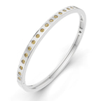 14kt White Gold Round Glow Classic Lab Diamond Openable Bangle Bracelet (5 Ct. Tw.) right