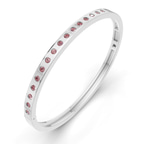 14kt White Gold Round Glow Classic Lab Diamond Openable Bangle Bracelet (1 Ct. Tw.) right