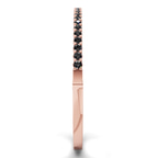 14ct Rose Gold Round Embrace Lab Diamond Openable Bangle Bracelet (1 Ct. Tw.) left