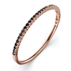 14ct Rose Gold Round Embrace Lab Diamond Openable Bangle Bracelet (1 Ct. Tw.) right