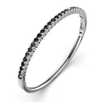 14ct White Gold Round Embrace Lab Diamond Openable Bangle Bracelet (1 Ct. Tw.) right