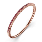 14kt Rose Gold Round Embrace Lab Diamond Openable Bangle Bracelet (1 Ct. Tw.) right
