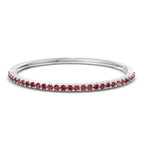 14ct White Gold Round Embrace Lab Diamond Openable Bangle Bracelet (1 Ct. Tw.) front image