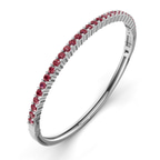 14ct White Gold Round Embrace Lab Diamond Openable Bangle Bracelet (1 Ct. Tw.) right