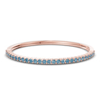 14ct Rose Gold Round Embrace Lab Diamond Openable Bangle Bracelet (1 Ct. Tw.) front image