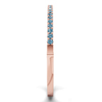 14ct Rose Gold Round Embrace Lab Diamond Openable Bangle Bracelet (1 Ct. Tw.) left