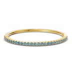 14kt Yellow Gold Round Embrace Lab Diamond Openable Bangle Bracelet (1 Ct. Tw.) front image