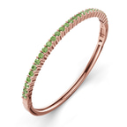 14ct Rose Gold Round Embrace Lab Diamond Openable Bangle Bracelet (1 Ct. Tw.) right